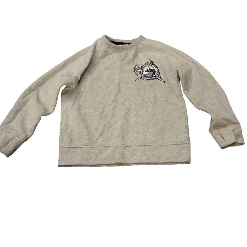 Old Navy Boys Gray Blue Crew Neck Long Sleeve Pullover Shack Sweater Size 8